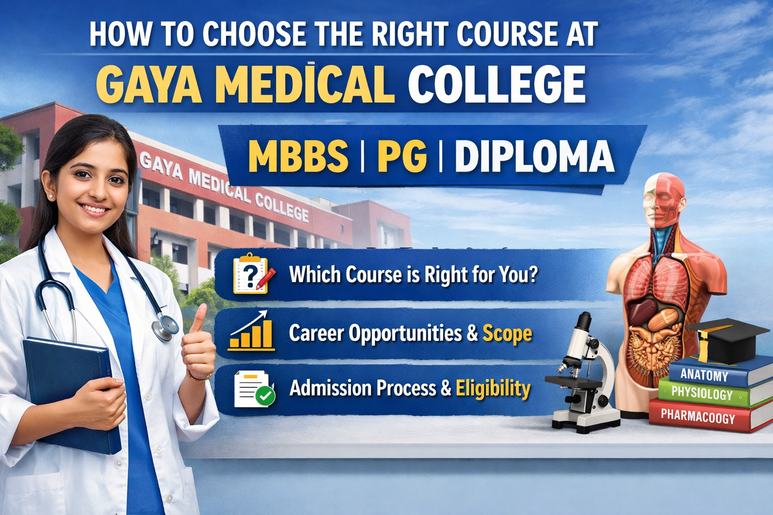 How to choose right course at Gaya Medical?College (MBBS, PG, Diploma)
